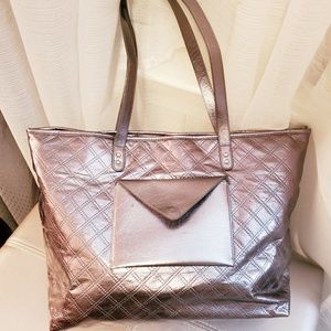 Pewter Metallic Tote Bag